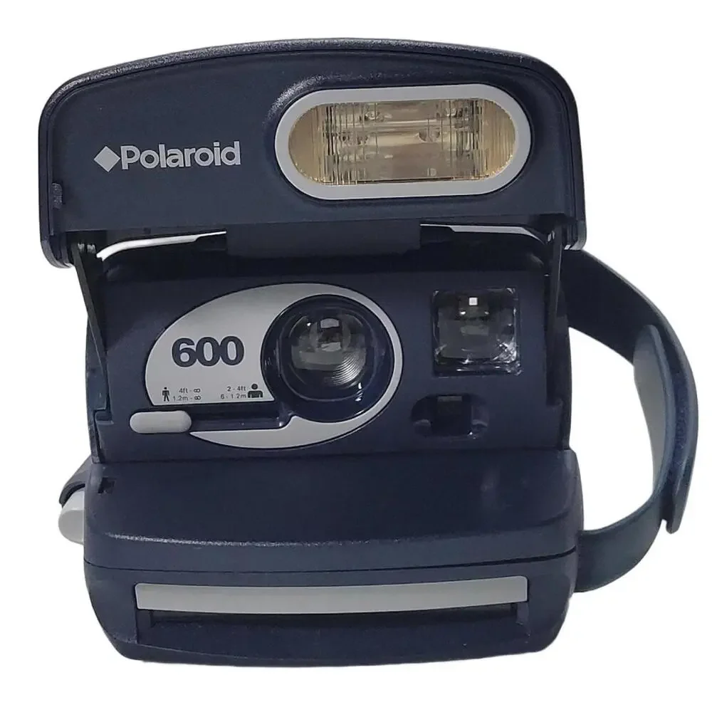 Polaroid 600 Instant Camera Blue Untested